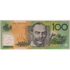AUSTRALIA 2014 . ONE HUNDRED 100 DOLLAR BANKNOTE . STEVENS/PARKINSON . REPEATER 842842